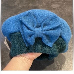 Women’s Forbusite blue wool cute beret hat - NWT